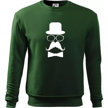 Pánská mikina Mustache pán - Mikina Essential pánská - S ( Lahvově zelená )