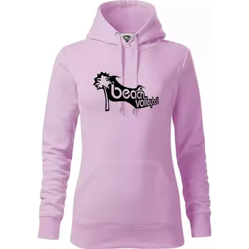 Dámská mikina Beach volleyball obrys - Mikina dámská Cape s kapucí - XS ( Orchid )