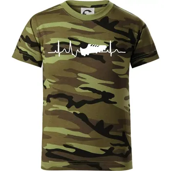 Ekg fotbal kopačka - Dětské maskáčové triko - 146 cm/10 let ( Zelený maskáč )