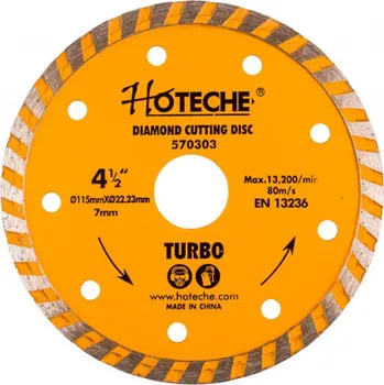 Řezný kotouč Diamantový řezný kotouč 115 mm, TURBO - HT570303