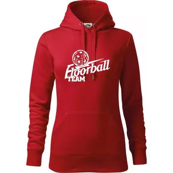 Dámská mikina Florbal team - Mikina dámská Cape s kapucí - L ( Červená )