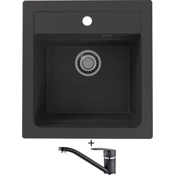 Granitový dřez Granitový dřez SET Alveus ATROX 20 black 91 + Alveus NINA black 91