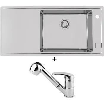 Nerezový dřez Nerezový dřez SET Alveus STRICTO 30 nerez odkap vlevo + Alveus OAZA chrom