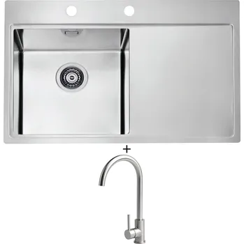 Nerezový dřez Nerezový dřez SET Alveus PURE 40 nerez odkap vpravo + Alveus VIOLA nerez