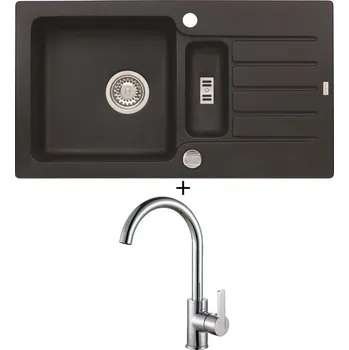 Granitový dřez Granitový dřez SET Alveus NIAGARA 70 black 91 + Alveus TONIA chrom