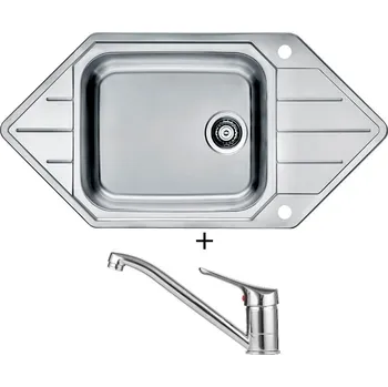 Nerezový dřez Nerezový dřez SET Alveus PRAKTIK 130 nerez + Alveus RIVIERA X chrom