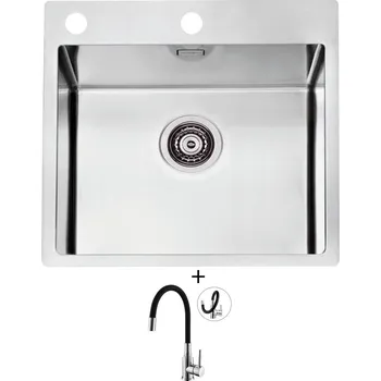 Nerezový dřez Nerezový dřez SET Alveus PURE 30 nerez + Alveus MINTAS chrom/černá