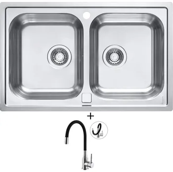 Nerezový dřez Nerezový dřez SET Alveus LINE 90 MAXIM nerez + Alveus MINTAS chrom/černá