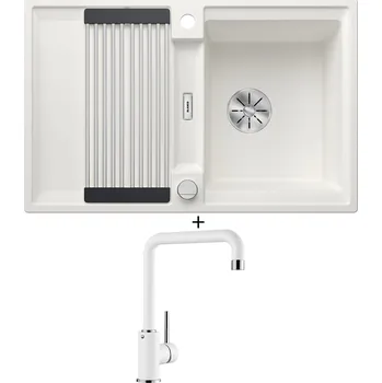 Granitový dřez Granitový dřez SET Blanco ADIRA 45 S bílá s excentrem 527589 + Blanco MILI bílá 523107