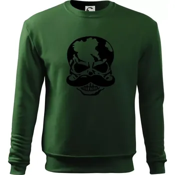 Mustache lebka - Mikina Essential dětská - 146 cm/10 let ( Lahvově zelená )