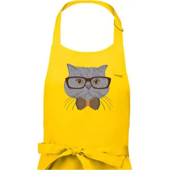 Kuchyňská zástěra Hipster britská modrá - Dámská zástěra na vaření - Univerzální velikost ( Žlutá )