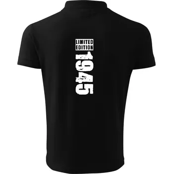 Pánská košile Limited edition 1945 pruh - Polokošile pánská Pique Polo 203 - L ( Černá )