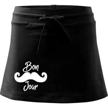 Dámská sukně Mustache Bon Jour - Sportovní sukně - two in one - L ( Černá )