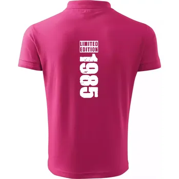Pánská košile Limited edition 1985 pruh - Polokošile pánská Pique Polo 203 - 3XL ( Purpurová )