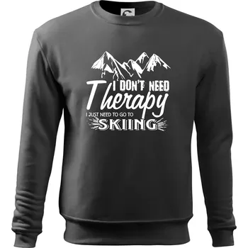 Chlapecké tričko I dont need therapy - Skiing - Mikina Essential dětská - 146 cm/10 let ( Tmavá břidlice (šedá se zeleným nádechem) )