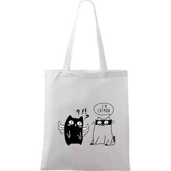 Catman - Taška bavlněná - 42 x 38 cm ( Bílá )