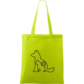 Kočkopes - Taška bavlněná - 42 x 38 cm ( Limetková )
