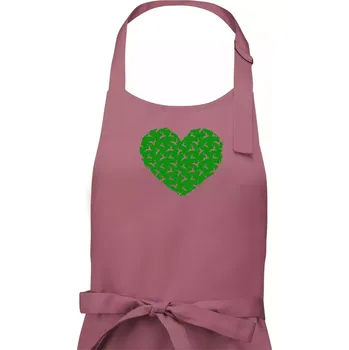 Kuchyňská zástěra Vánoční jeleni v srdci - Pánská zástěra na vaření - Univerzální velikost ( Starorůžová )