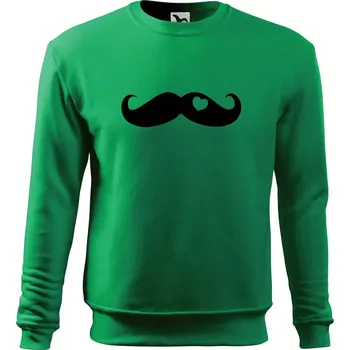 Mustache love - Mikina Essential dětská - 146 cm/10 let ( Středně zelená )