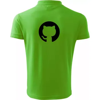 Pánská košile Kočka v kolečku - Polokošile pánská Pique Polo 203 - 5XL ( Apple Green )