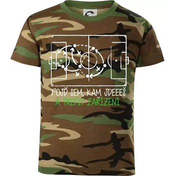 Chlapecké tričko Pojď sem, kam jdeš a trefit zařízení - Dětské maskáčové triko - 122 cm/6 let ( Hnědý maskáč )