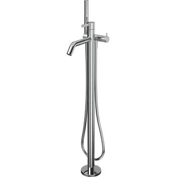 Vodovodní baterie Kartell by Laufen - vanová páková baterie, montáž na podlahu, pevný výtok 203 mm, včetně syntetické sprchové hadice a ruční sprchy, chrom H3213380041211