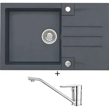Granitový dřez Granitový dřez SET Alveus ROCK 130 twilight 05 + Deante CORIO BFC 060M chrom
