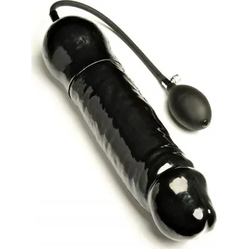 Anální kolík M&K XXX Large Inflatable Dildo Solid, černé nafukovací dildo s pevným jádrem 33 x 7 cm