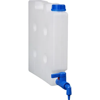 Kanystr Prostorově úsporný kanystr o objemu 5 litrů, v sadě s plnicím kohoutem, flexibilní výpusť