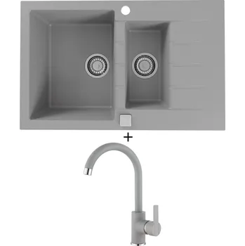 Granitový dřez Granitový dřez SET Alveus CADIT 70 beton 81 + Alveus TONIA beton 81