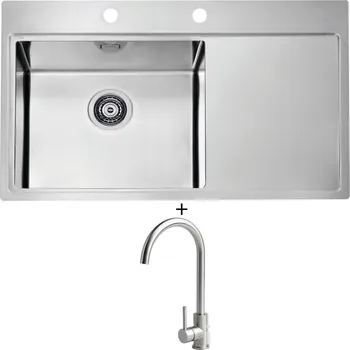 Nerezový dřez Nerezový dřez SET Alveus PURE 50 nerez odkap vpravo + Alveus VIOLA nerez