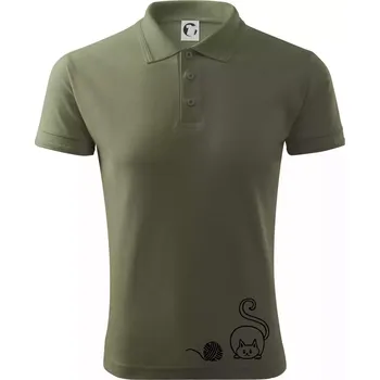 Pánská košile Kočka klubíčko - Polokošile pánská Pique Polo 203 - 2XL ( Khaki )
