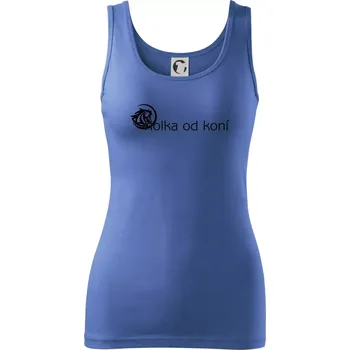 Dámské oblečení Holka od koní - Dámské tílko - S ( Azurově modrá )