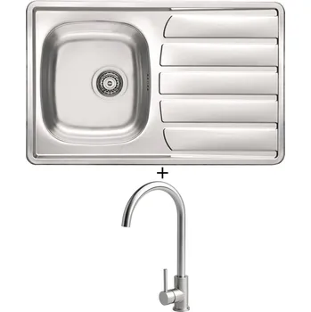 Nerezový dřez SET Alveus ZOOM 20 tkaná struktura + Alveus VIOLA nerez