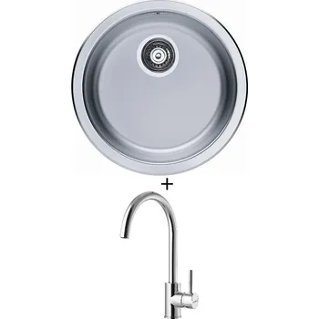 Nerezový dřez Nerezový dřez SET Alveus FORM 10 fi 90 nerez + Alveus ROXA chrom