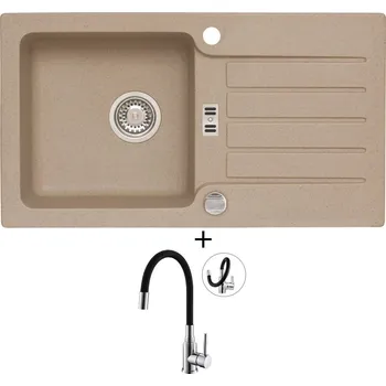 Granitový dřez SET Alveus NIAGARA 30 beige 55 + Alveus MINTAS chrom/černá