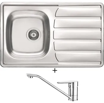 Nerezový dřez Nerezový dřez SET Alveus ZOOM 20 nerez + Deante CORIO BFC 060M chrom