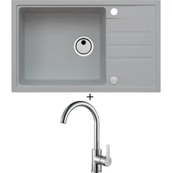 Granitový dřez Granitový dřez SET Alveus INTERMEZZO 130 beton 81 + Alveus TONIA chrom