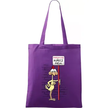 Kuřecí prsa (Hana-creative) - Taška bavlněná - 42 x 38 cm ( Fialová )