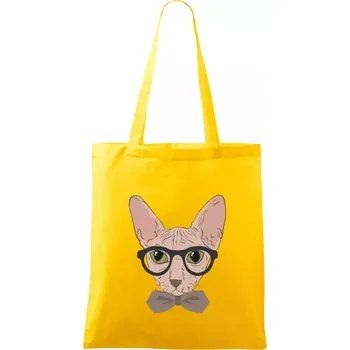 Hipster sphynx - Taška bavlněná - 42 x 38 cm ( Žlutá )