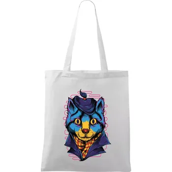 Kocour sympaťák - Taška bavlněná - 42 x 38 cm ( Bílá )