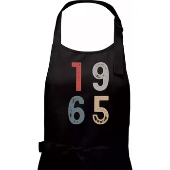 Kuchyňská zástěra Vintage číslice 1965 - Dámská zástěra na vaření - Univerzální velikost ( Černá )