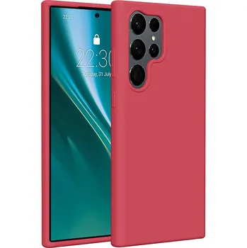 Pouzdro na mobilní telefon Silikonový kryt Etteri pro Samsung Galaxy S23 Ultra malinový