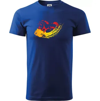 Dva běžící koně - Triko extra velké (5-8XL) - 6XL ( Královská modrá )