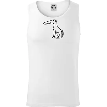 Barzoj obrys černý (Moňas) - Tílko pánské Core - XL ( Bílá )