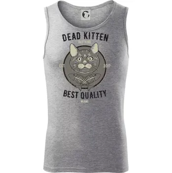 Cat deadkitten - Tílko pánské Core - XL ( Tmavě šedý melír )