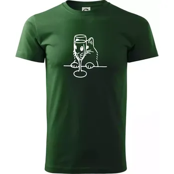 Kočka a sklínka - Triko extra velké (5-8XL) - 7XL ( Lahvově zelená )