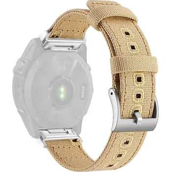 Řemínek na hodinky Nylonový řemínek Ricardo 26mm (pro Garmin Fenix 8/7X/6X (51mm), Tactix aj.), béžový, QuickFit