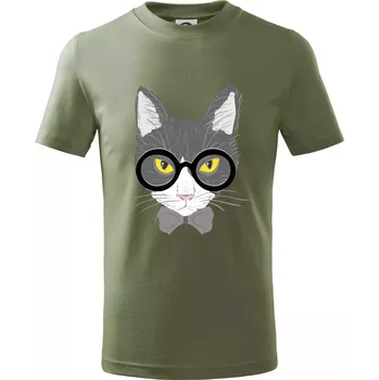 Hipster Mikeš - Tričko dětské bavlněné - 146 cm/10 let ( Khaki )