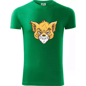 Pánská móda Nasraná kočka Thug life - Viper FIT - Pánské zůžené tričko - 3XL ( Středně zelená )